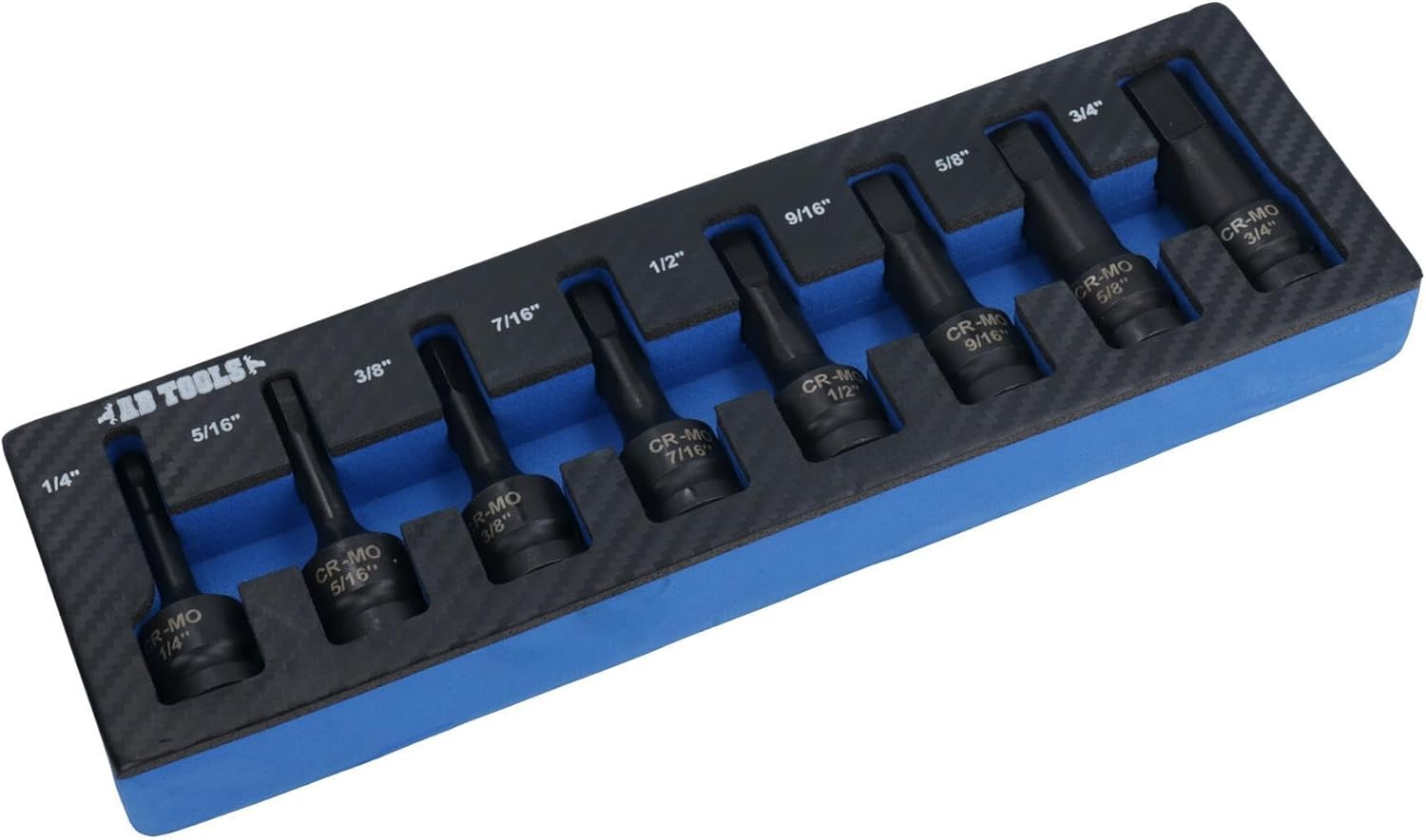 AF Imperial SAE Allen Hex Key Sockets 1/2" Drive Extra Long 1/4" - 3/4" 8pc Set