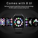 Fire‑Boltt Rise Smart Watch 1.85″ HD Display with Bluetooth Calling, AI Voice Assistant, Rotating Crown,SpO2 & Heart Rate Monitor, 120+ Sports Modes,IP67 Waterproof Smart Watch for Men & Women - Black gallery image
