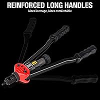 Vista 3 de Kit de herramientas de tuerca de remache, kit de herramientas de tuerca remachadora de 16 pulgadas con 12 mandriles métricos y SAE, kit surtido