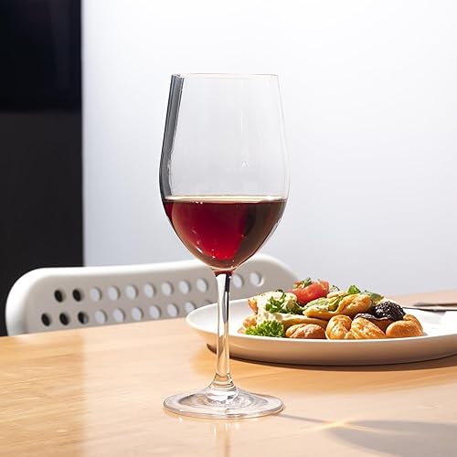 Miniatura 5 de Juego de 6 copas de vino de plástico acrílico (12.5 onzas), copas de vino irrompibles con tallo, aptas para lavavajillas, sin BPA (transparente,