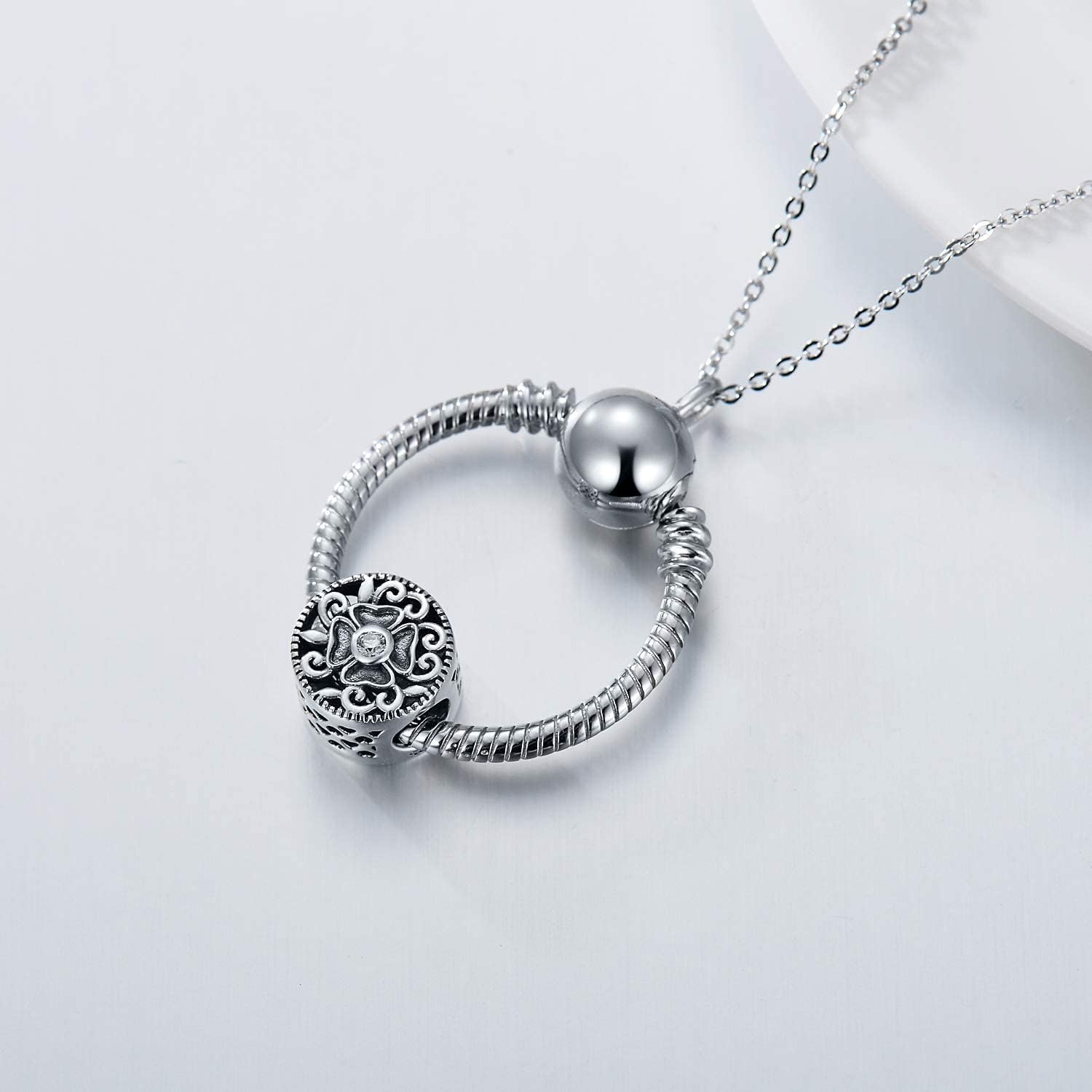 LONAGO 925 Sterling Silver O Pendant for Charm Necklace Charm Jewelry Gift for Women - Image 3