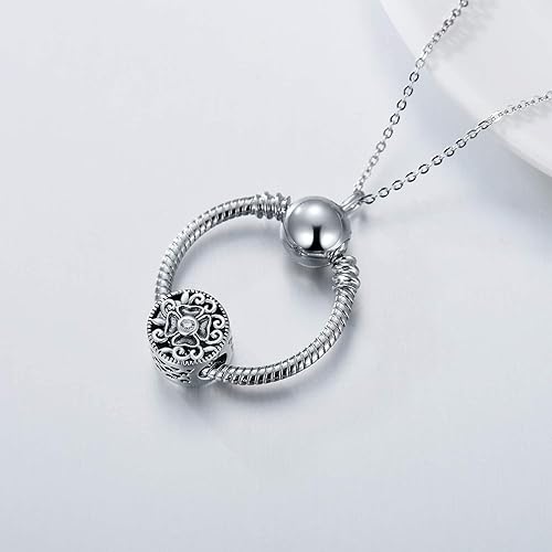 Miniatura 3 de LONAGO Colgante O de plata de ley 925 para collar de abalorio, regalo de joyería para mujer, Plata esterlina, Circonita Cúbica