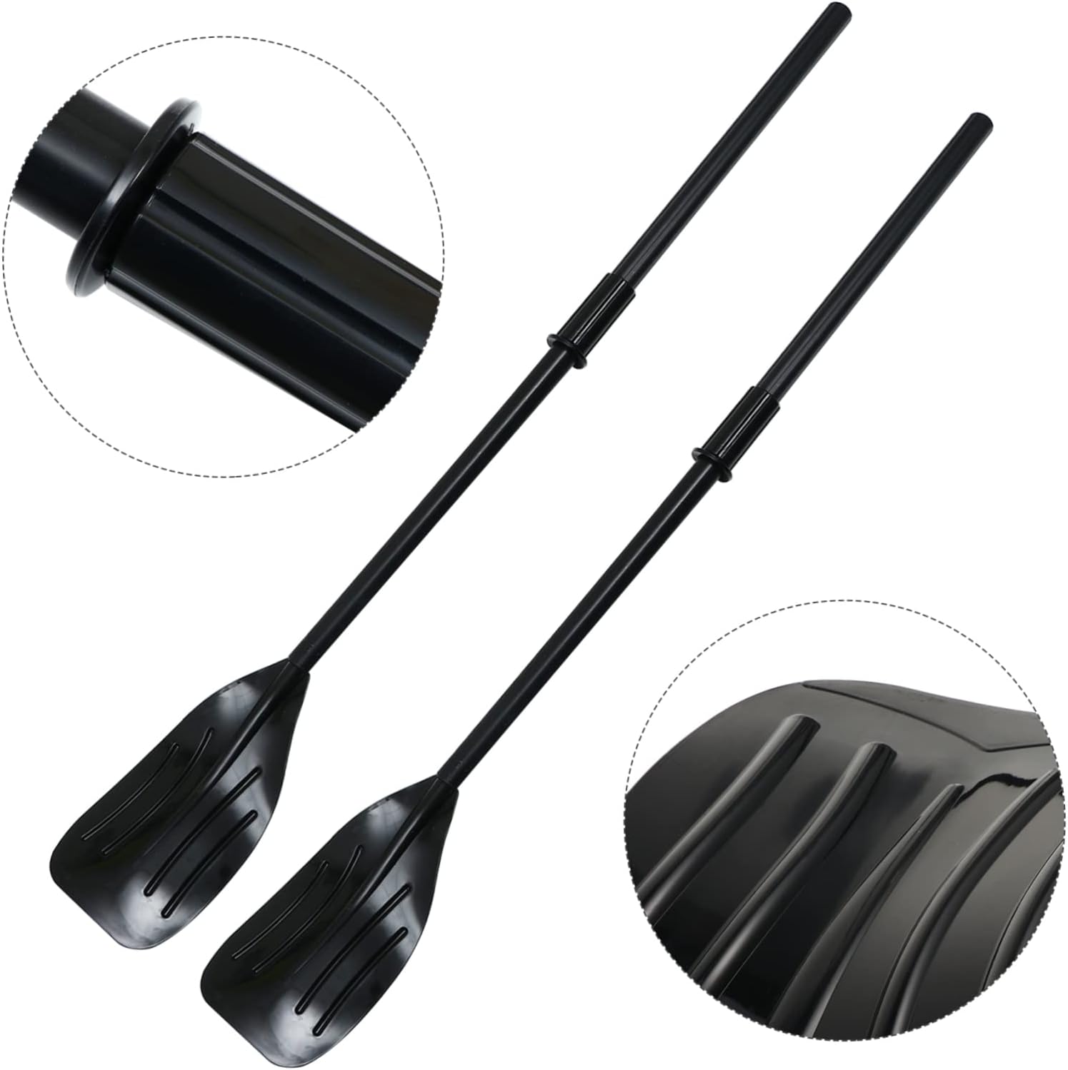 KICHOUSE 2pcs Detachable Kayak Paddle Set Heavy-Duty PVC Oars for Inflatable Boats Convenient Configuration for and Storage for Fishing and Water Sports