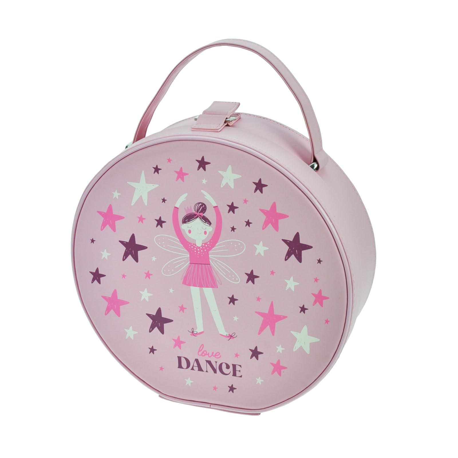 Starlite Ballet Star Vanity Case, Pink, Star and Fairy Print, Magnetic Latch, 27cm Circumference