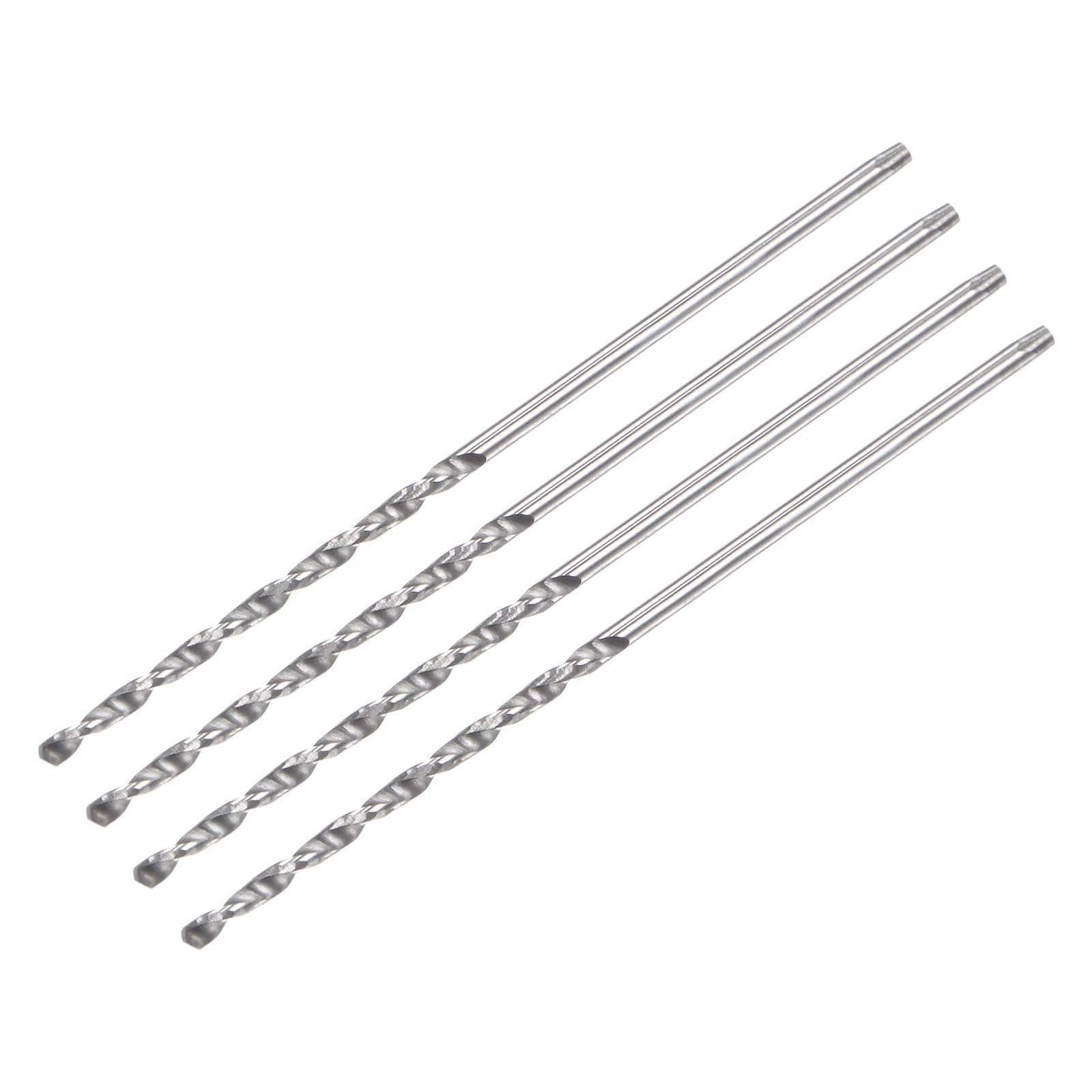 YOKIVE 4 Pcs Solid Carbide Drill Bits, 1mm C2/K20 Tungsten Carbide Tipped 118° Standard Point, Great for Iron, Metalworking, Stainless Steel, Aluminum