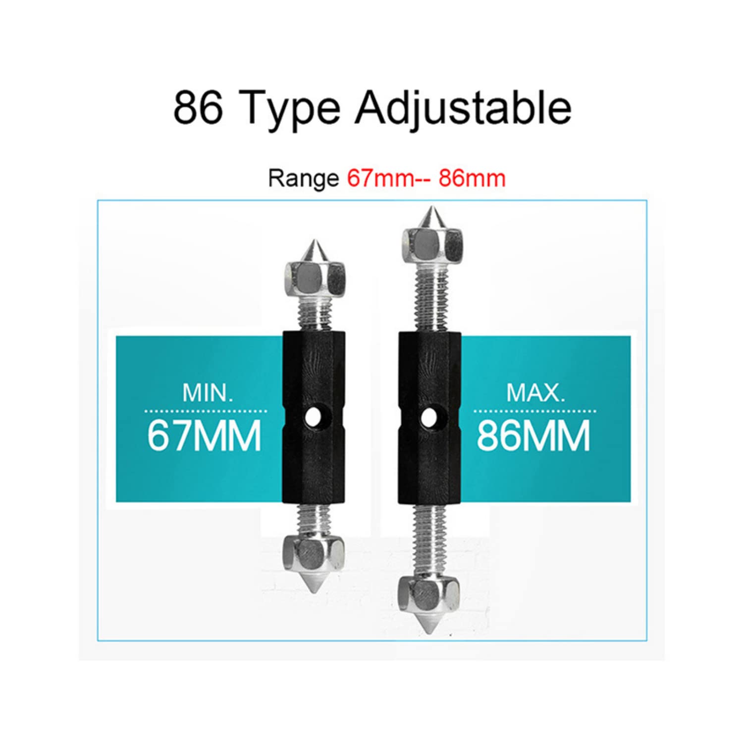86 Type Switch Socket Cassette Repair, Adjustable Repair Device Electrical Box Repair Kit 10 Screws Tools Sturdy Switch and Socket+1 Wrench-Upgraded Nylon Insulation