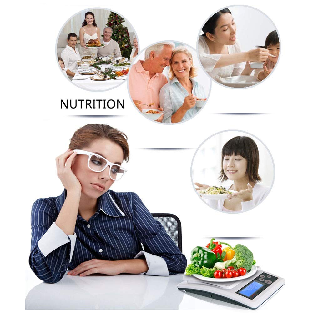 Balance de Cuisine numérique pour la Cuisson des Aliments, Balance électronique précise de 0,1 g pour Bijoux, Balance à Plateforme en Or (2000 g/0,1 g)