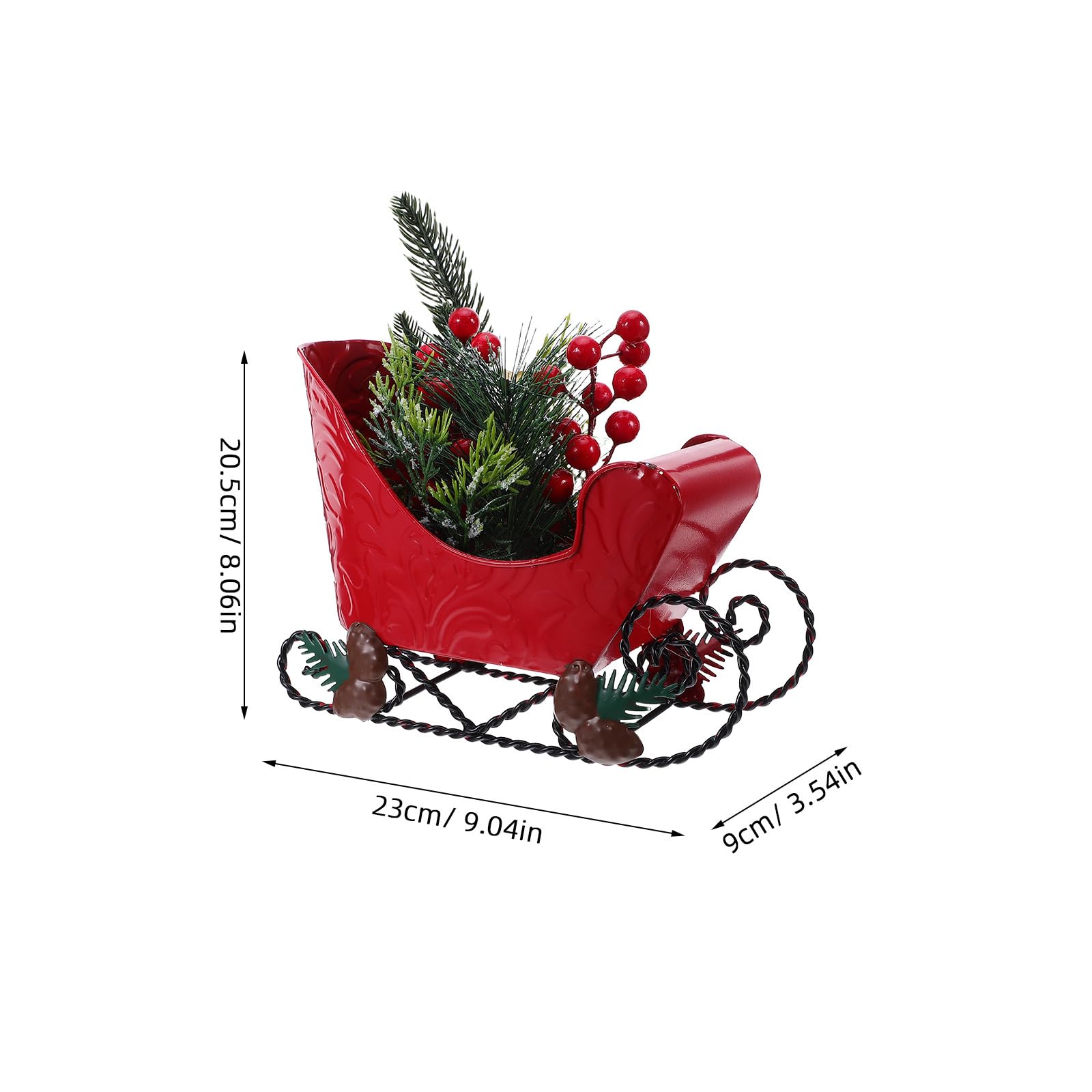 Gadpiparty Adorno de Trineo navideño: decoración de Escritorio para Fiestas navideñas, Adornos Colgantes navideños, Regalo Festivo - Rojo