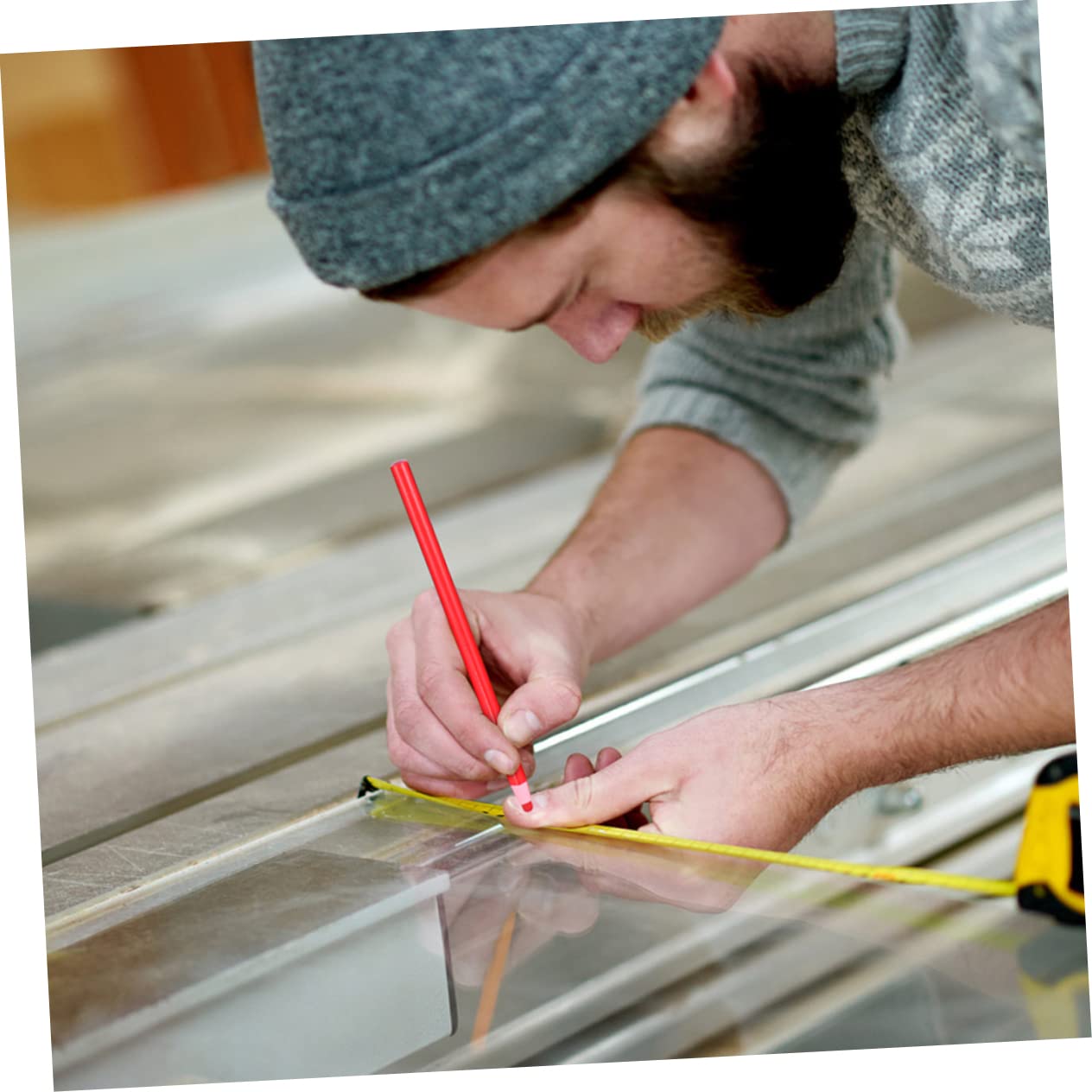 SEWACC 24pcs Wax Markers Assorted Colors Drawing Pencil Box Non-cut Grease Pencil Set Peel-off Fabric Markers