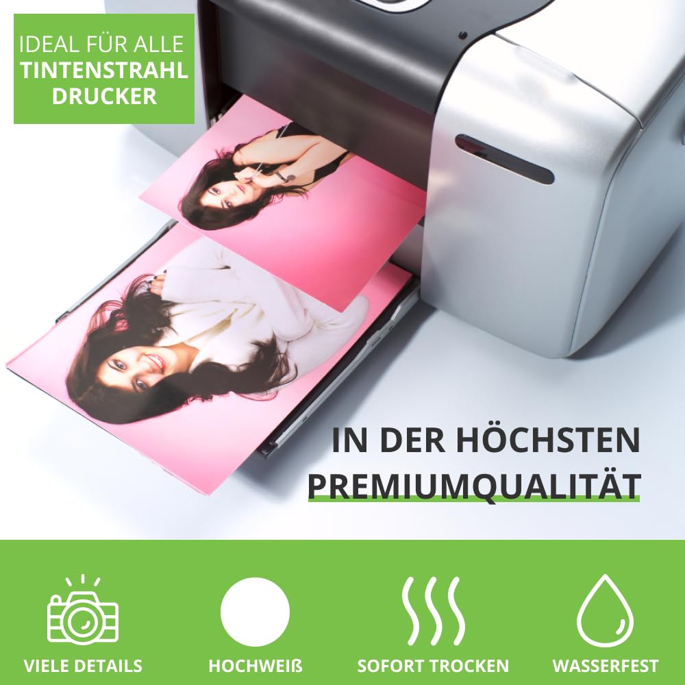 Papier fotograficzny PrintPro firmy COLORWAY o wysokim połysku, format A4, gramatura 230 g/m², 500 arkuszy, szybkoschnący, wodoodporny, do wszystkich drukarek atramentowych