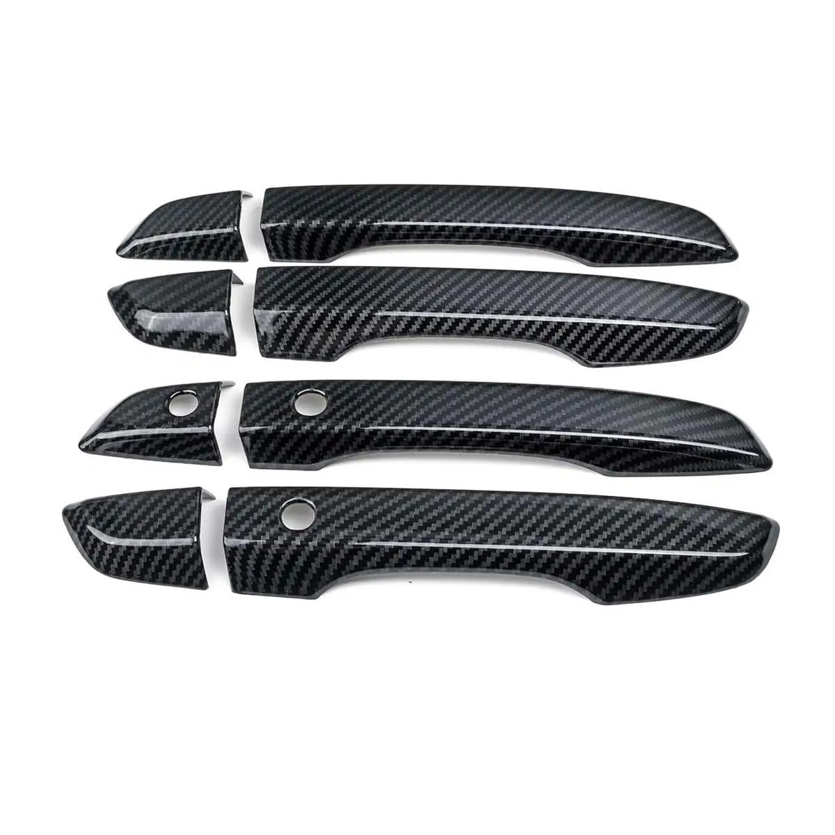 Mhtgd Carbon Black Abs Plastic 8Pcs/Set 4 Door Handle Covers With Keyless Entry Exterior Handles For Civic 10Th 2016 2017 2018 2019