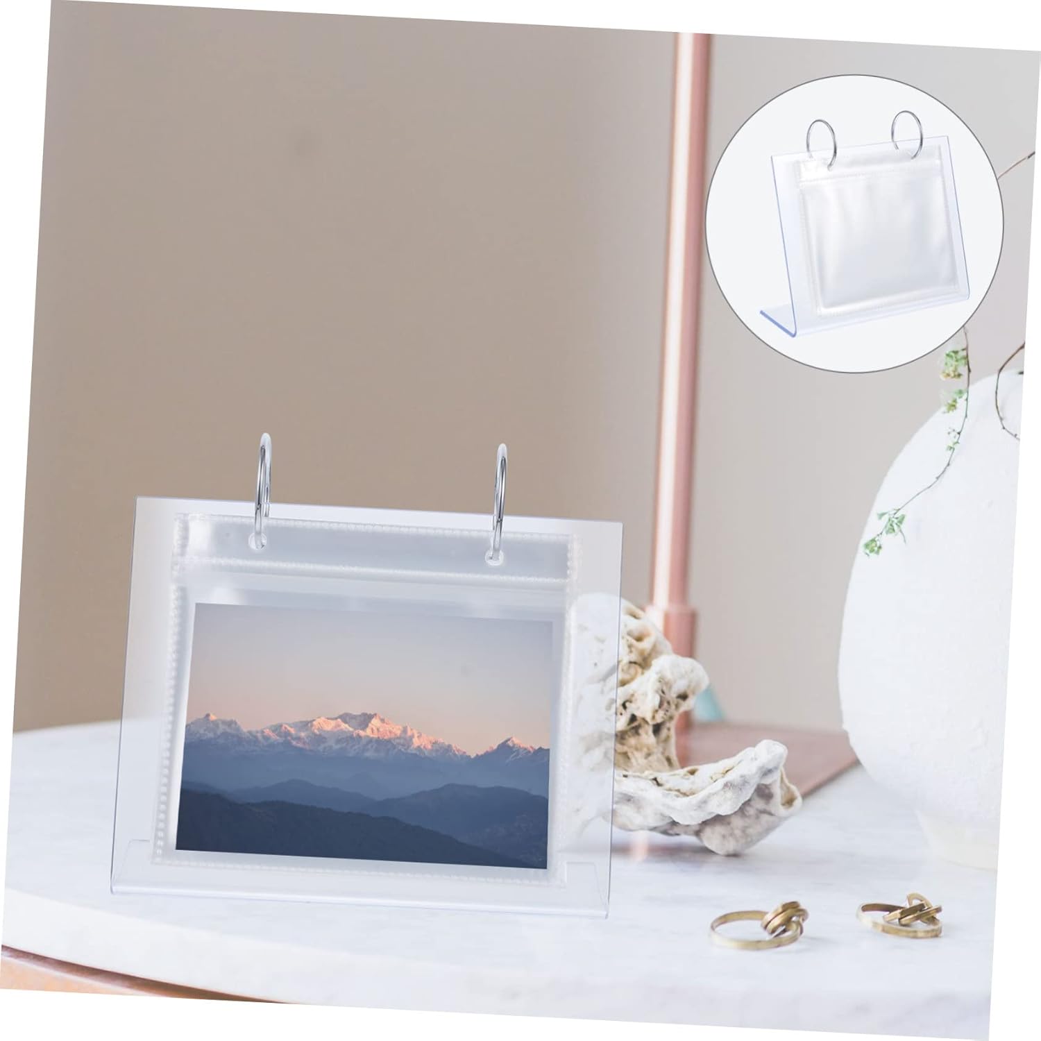 Table Flip Photo Album Desktop Calendar Desktop Stand 6 Pcs Vertical Photo Album Mini Photo Book Acrylic, Pp Vertical South Korea Mini Desk Mini Photo Album
