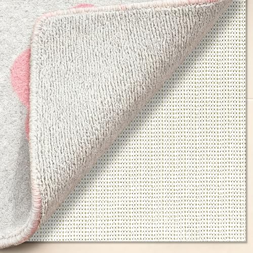 Base Antideslizante para Alfombra 55 x 155 cm Tela Antideslizante Estera de Arranque Multiusos para Calefacción por Suelo Radiante, Cocina, Alfombras, Estantes, Cajones, Blanquecino