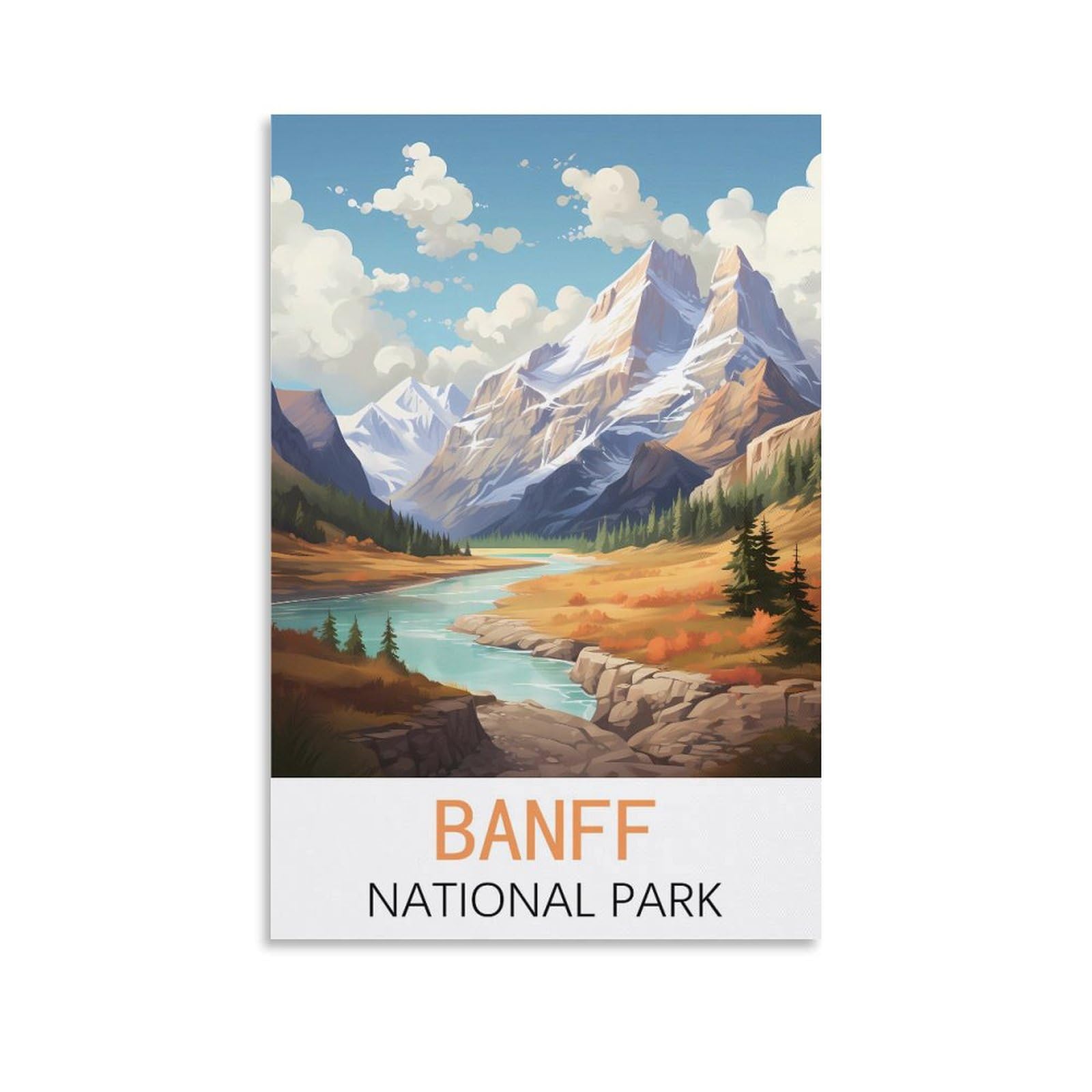 EZMLFA 5D Diamond Painting Kits for Adults,Banff National Park,Diamond Painting,Landscape Gem Art Kits Adult and Crafts Home Decor 40x50cm