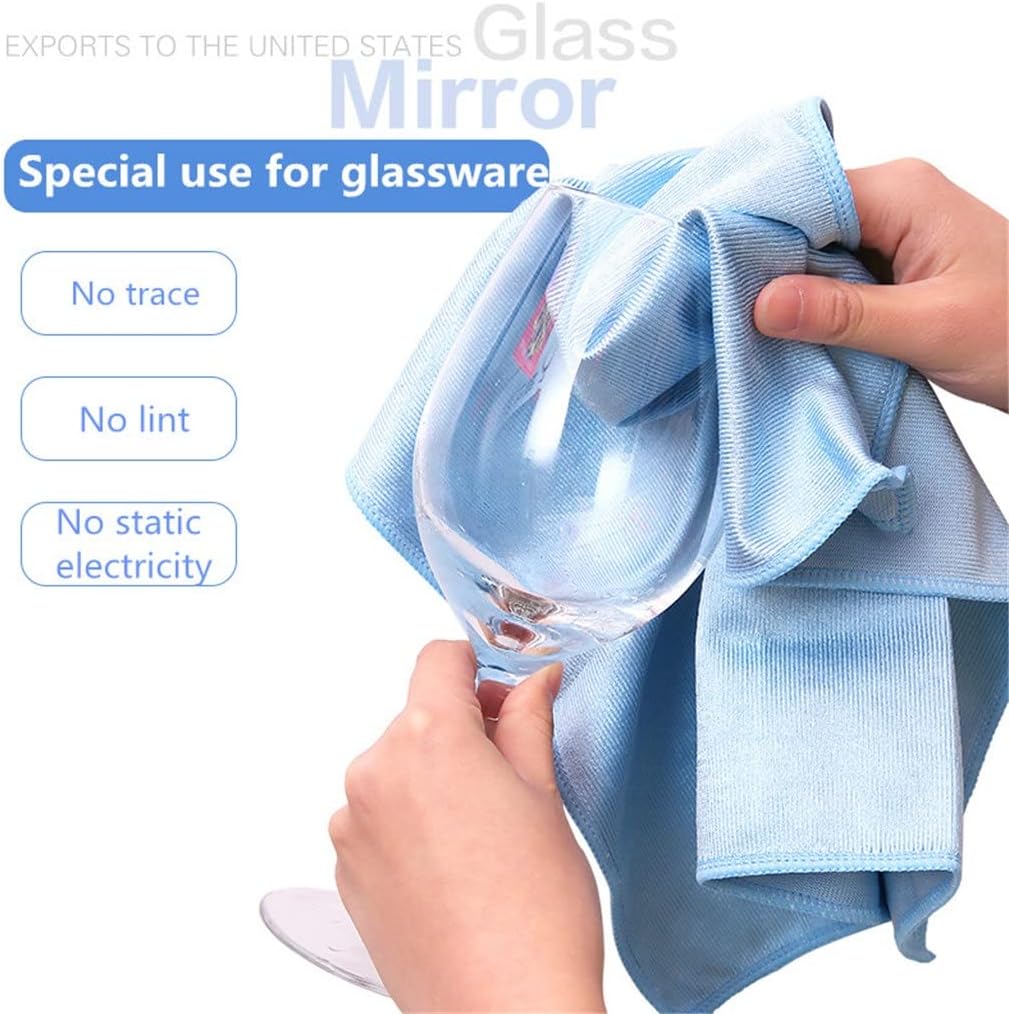 5PCS Household Cleaning Cloth Soft Towel Glass Wipe Shower Room 40 * 40cm