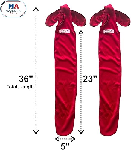 Miniatura 2 de Majestic Ally Bolsa de cola de licra para caballos, para mantener la cola limpia y protegida, juego de 2 unidades (verde cazador)