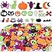 HOWAF 500pcs Briller Halloween Autocollants Araignée Citrouille Crâne Fantôme Sorcière Enfants Stickers pour Halloween Décoration Enfants Scrapbooking