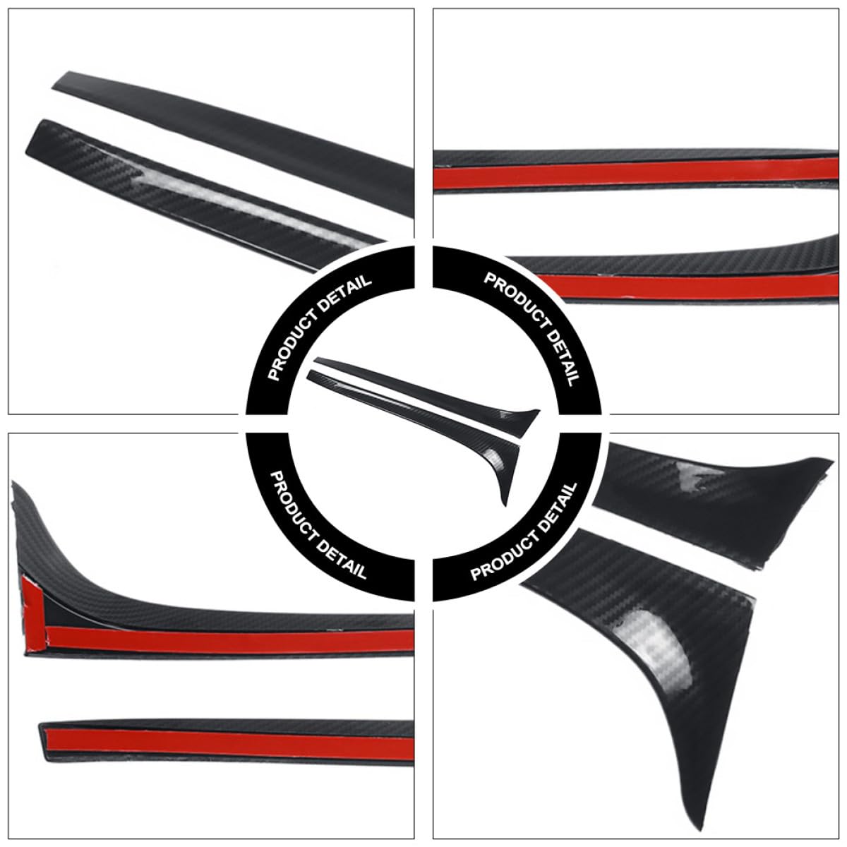 Spoiler Posteriore per Auto Golf 7 Ala Laterale in ABS Effetto Carbonio Set 2 Pezzi Accessori Decorativi per Personalizzazione Veicolo
