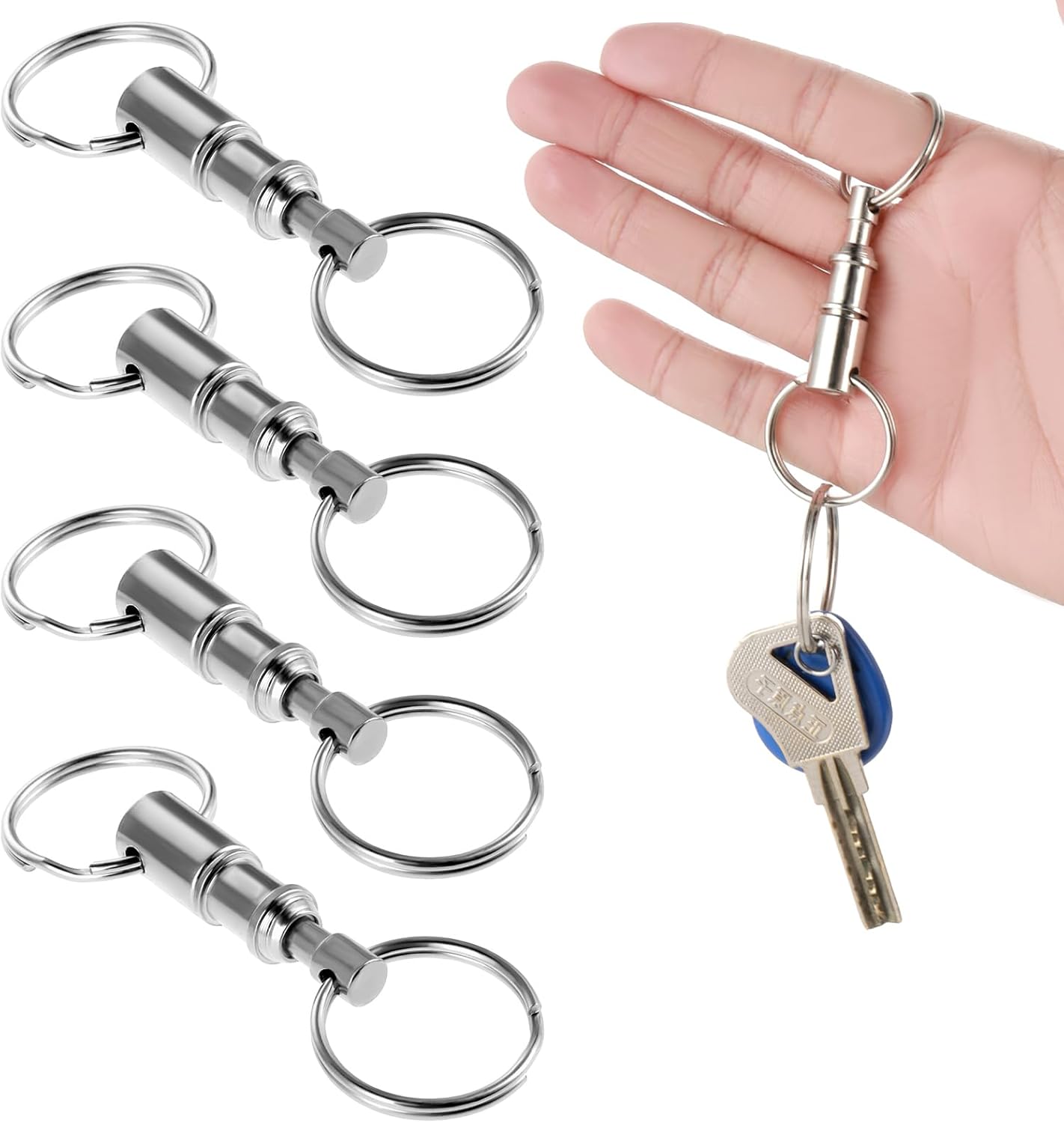 Detachable Key Ring Quick Release, 4 Pcs Quick Release Keychain Quick Release