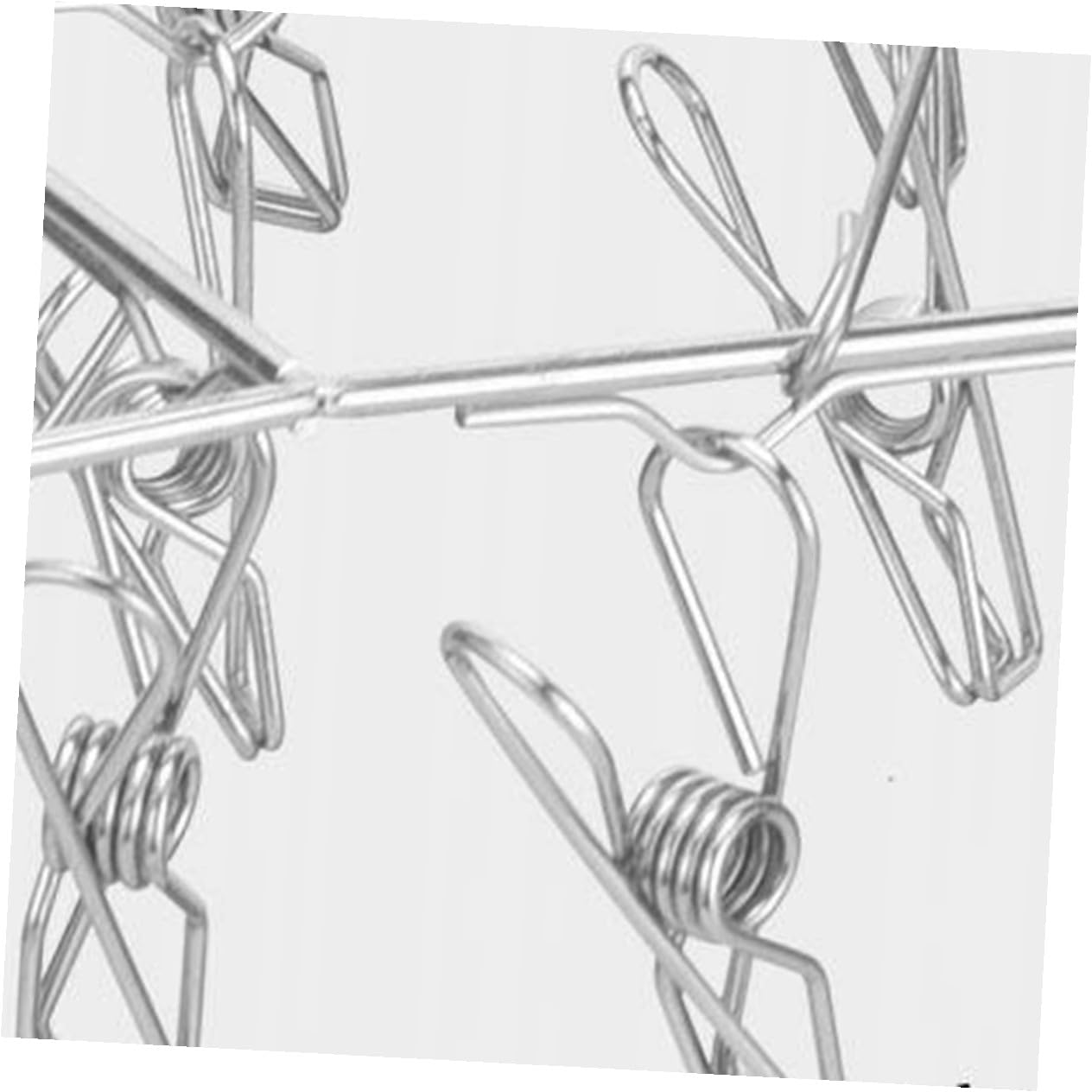 GLEAVI Stendibiancheria Antivento Acciaio Inossidabile Portabiancheria Quadrato Singolo con Mollette Rack per Asciugatura per Giorni Ventosi e Serate Asciutte