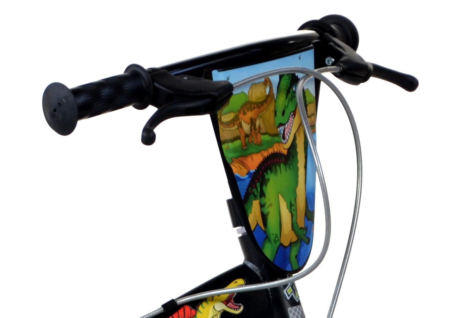 giordanoshop Bicicletta per Bambino 14" 2 Freni Dinosaur Nero e Verde