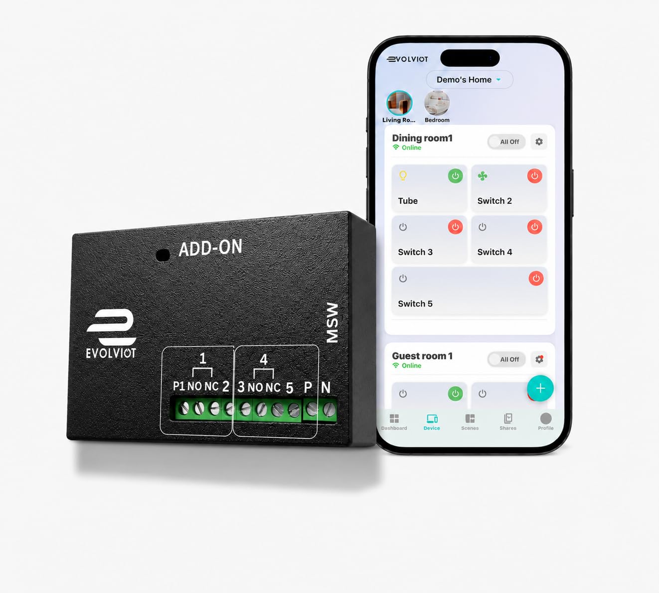 Smart 5 (2+2+1) Node Multiphase Switch Module (Made in India) SW5R22T1-B | Channels AMP 1–2 provide 6A, 3–4 provide 6A, 5 supports 2A | Voice Control with Alexa & Google,Made in India (Black)-picture-23