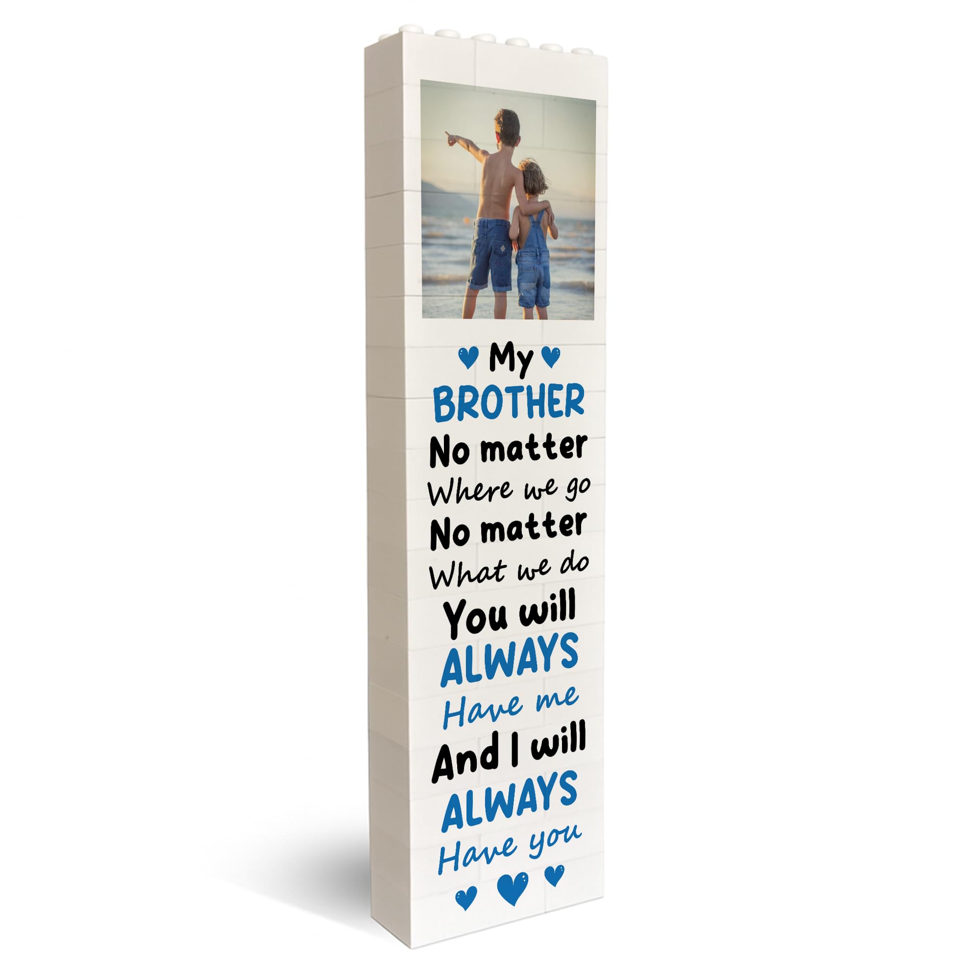 Red Ocean Personalised Brother Thank You For Her Brother Plaque Building Block For Him Birthday Christmas Puzzle From Daughter Keepsake