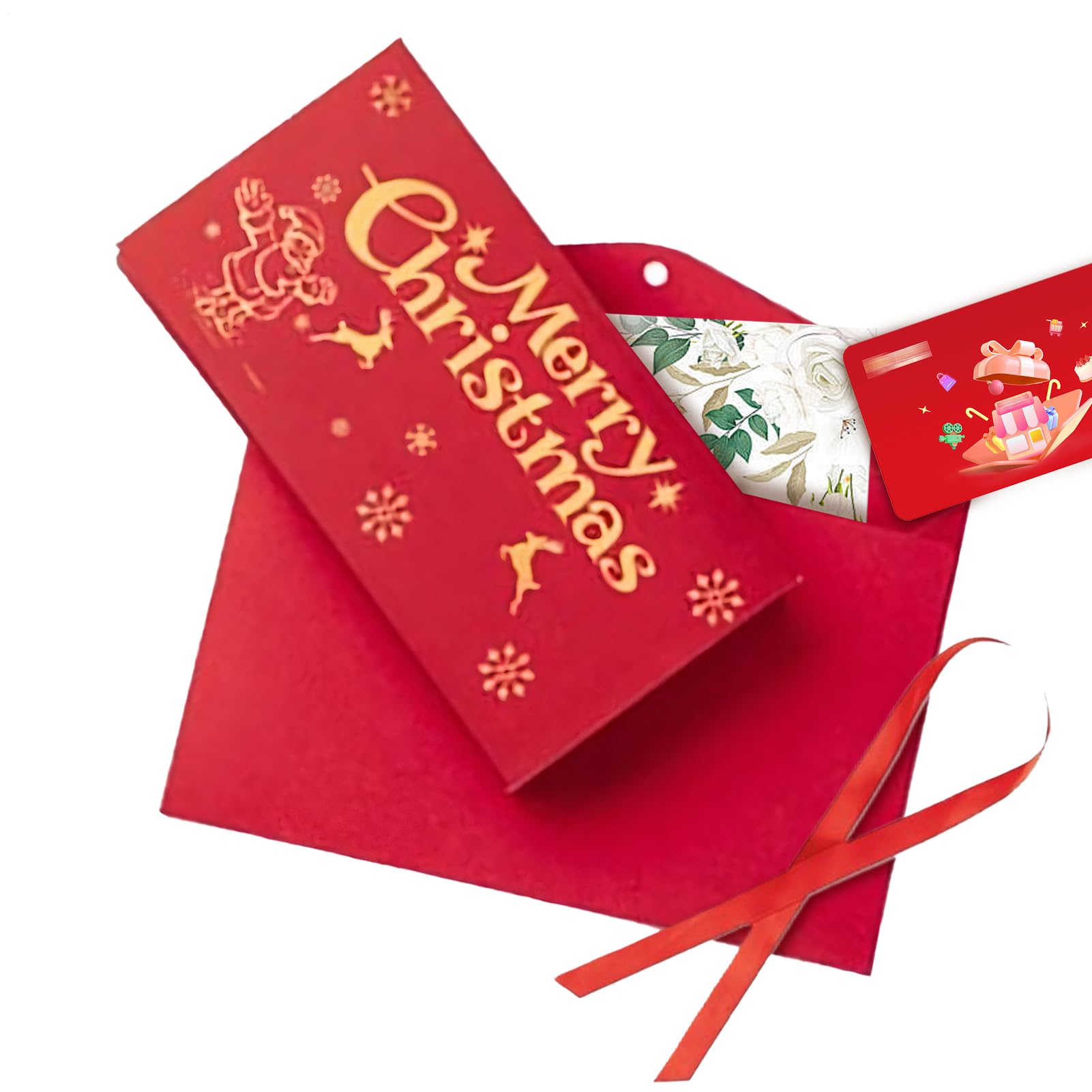 2025 Weihnachtsgeldgeschenkumschlag Mit 6 Fächern | Weihnachtsgeldbörsen | Kreative Weihnachtsdekoration Für Den Weihnachtsstrumpf, Geburtstag, Bargeld, Geschenkkarten