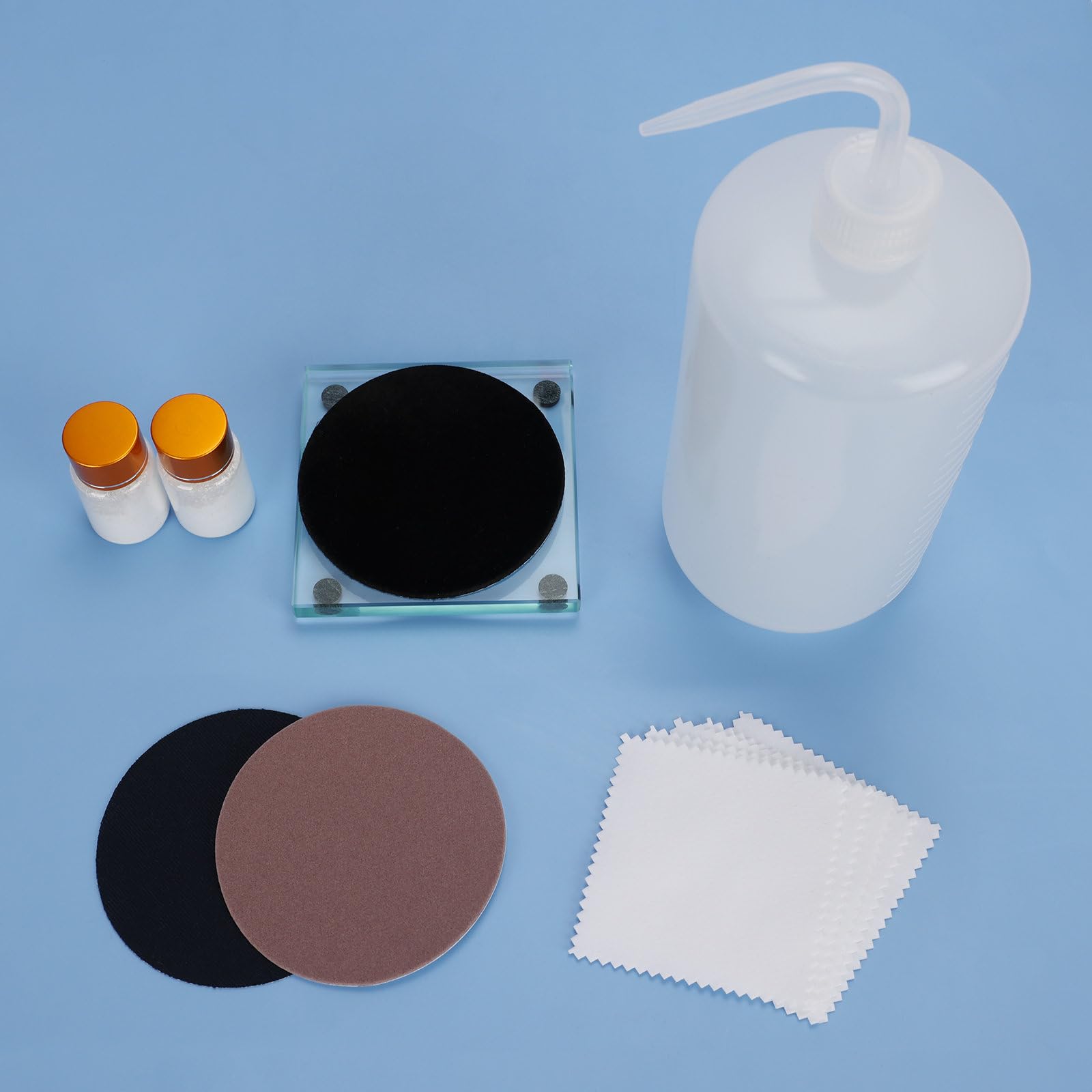 Labasics Paño Para Pulir Terciopelo Electrodos Metálicos Laboratorio 5 Paquetes 75x75 mm