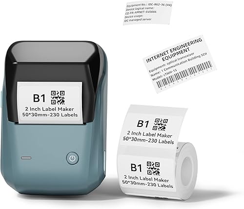 Label Makers B1 - Etiquetadora portátil Bluetooth con cinta nueva impresora térmica de etiquetas de 2 pulgadas para código de barras ropa dirección