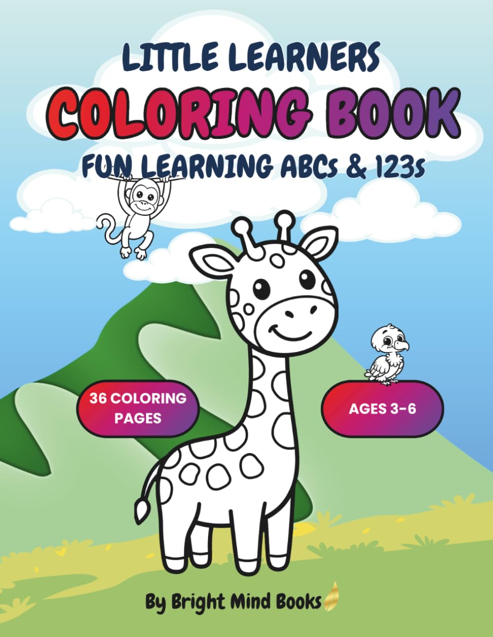 Little Learners Coloring Book: Fun Learning ABCs and 123s