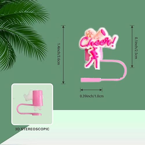 Miniatura 2 de 12 tapas de paja de animación y 12 calcomanías de animación para copa Stanley reutilizables, tapas para pajitas de 0.315-0.394 in, lindas cubiertas