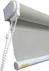 Bekaflex, Cortina Persiana Rolon Tela Solar branco bege preto cinza para portas e janelas de quarto sala cozinha escritório varanda decoração elegante para casa - Bekaflex (Cinza, 1,30 L X 1,30 A)