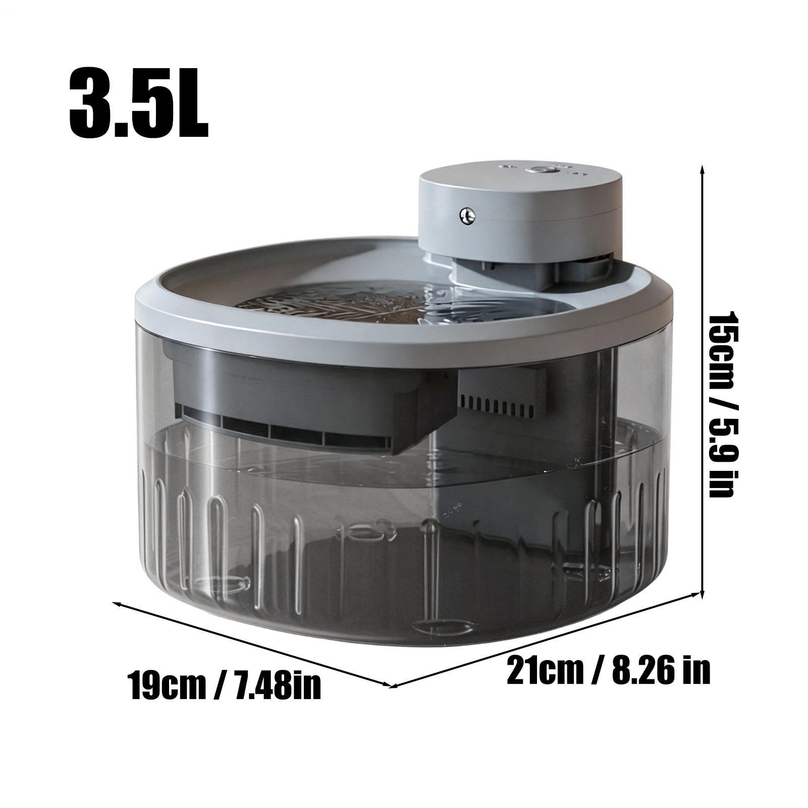Fuente con Agua para Gatos Interior Recargable con Activación por | Dispensador Fuente Agua Gatos para razas pequeñas, medianas y grandes, salón, jardín, dormitorio, balcón,