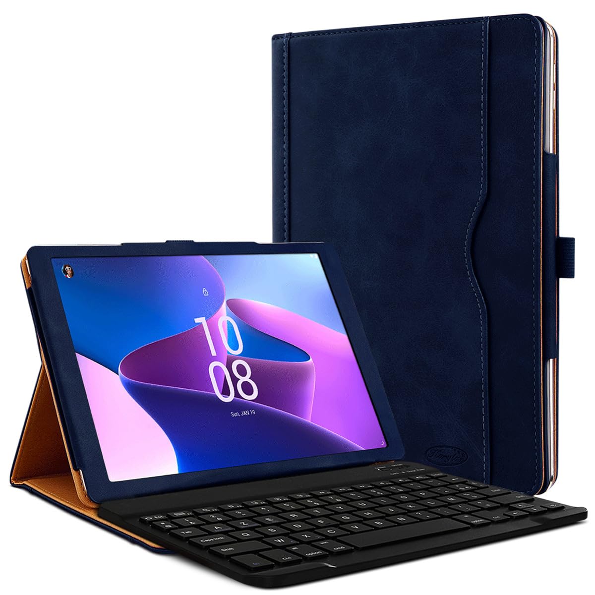 KARYLAX - Étui de Protection Bleu + Clavier AZERTY Français Bluetooth pour Tablette Lenovo Tab M10 Plus 10.61 Pouces (3ème Génration - 2022)