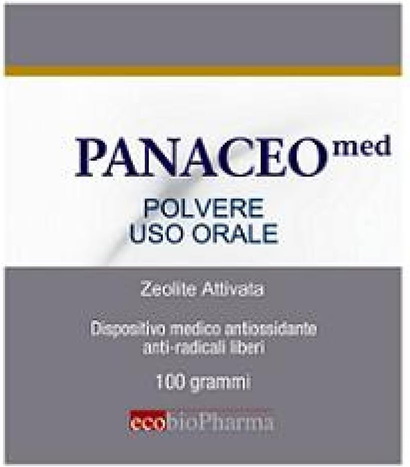 Dispositivo Medico Antiossidante Anti-Radicali Liberi Panaceo Med 100% Zeolite Attivata Polvere 100 G