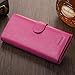 Women RFID Blocking Wallet Trifold Ladies Luxury Leather Clutch Travel Purse Hot Pink