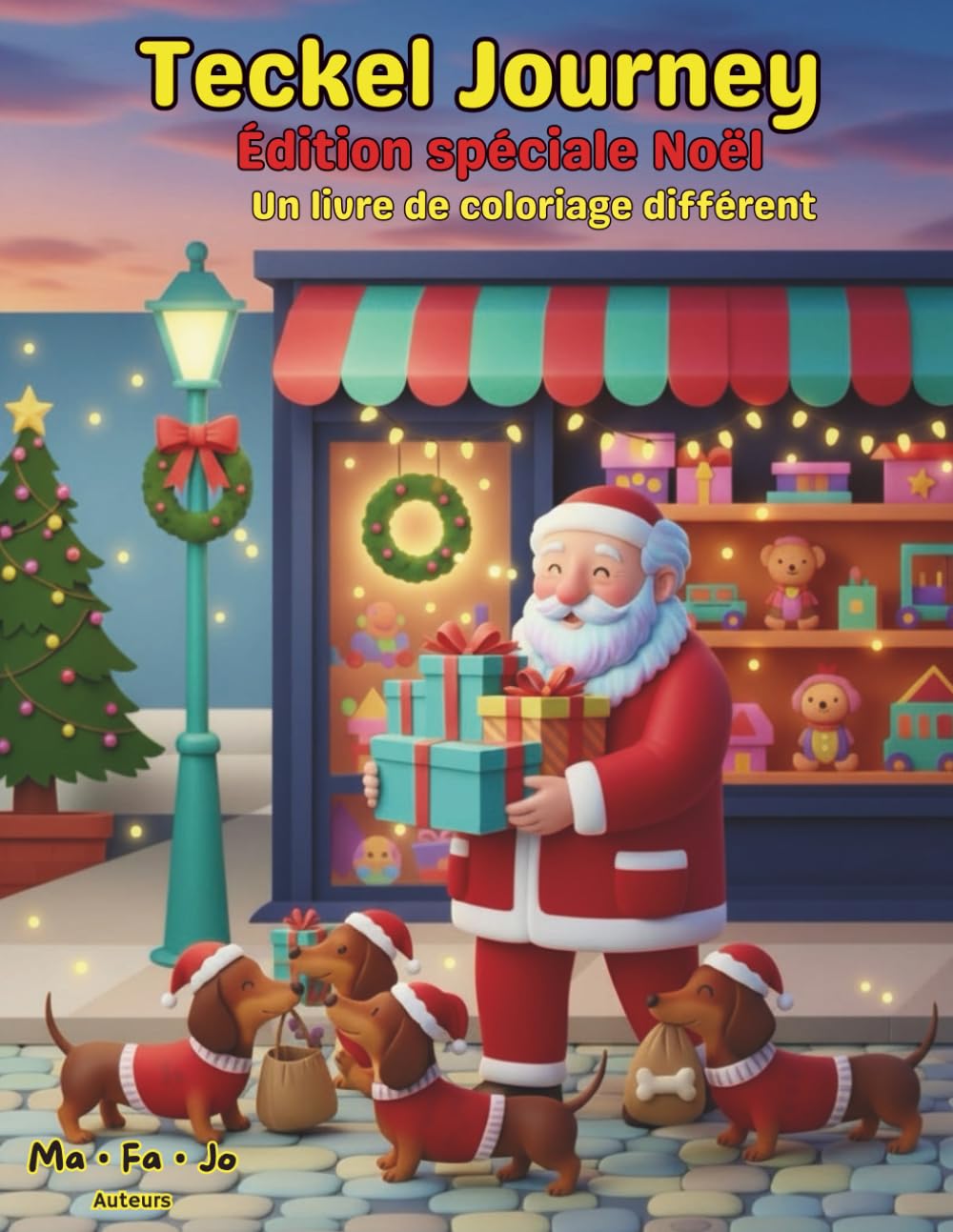 Teckel Journey - Édition spéciale de Noël: Livre de coloriage de chiots super mignon