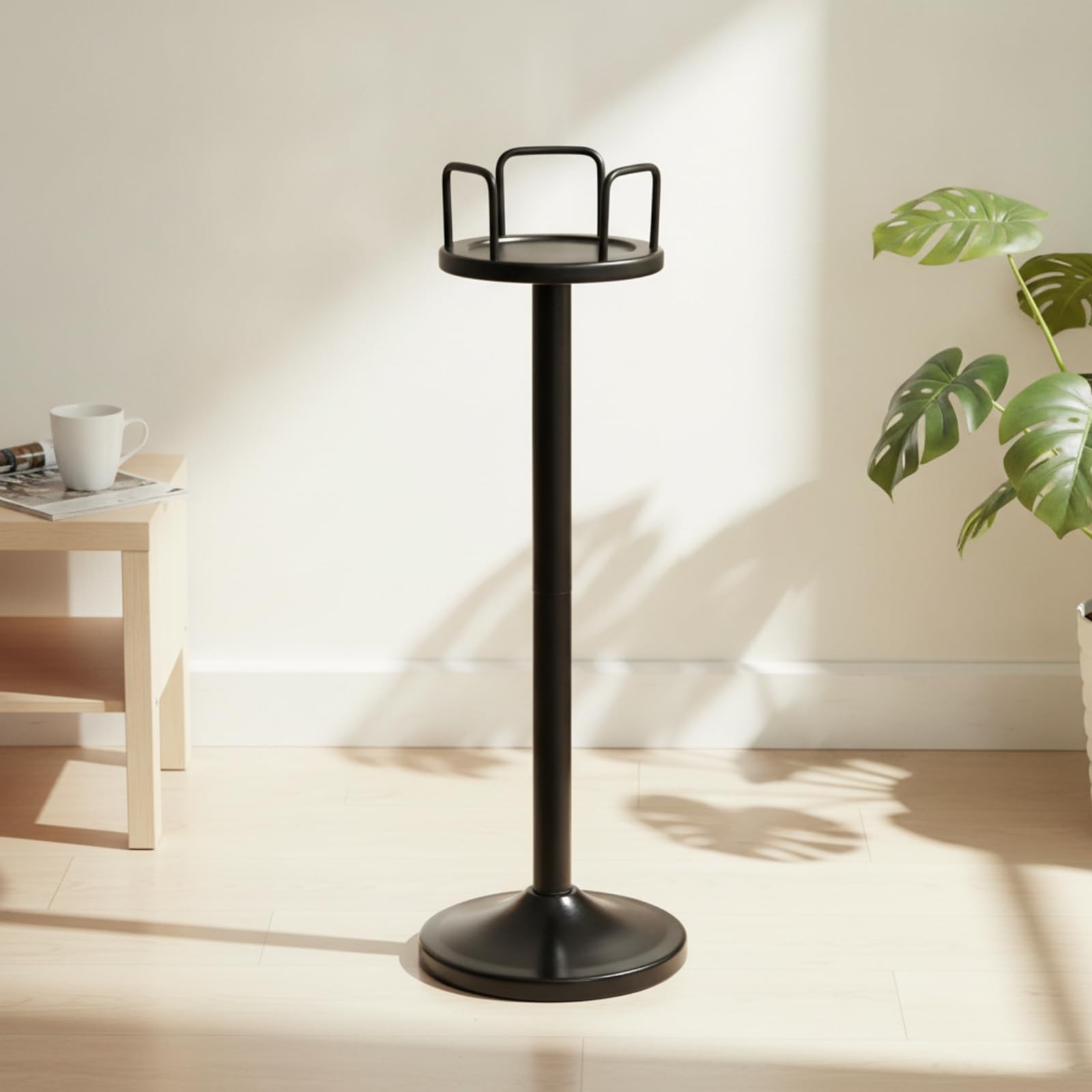predolo Soporte Acero Inoxidable con Base Vertical Cubo Hielo con Soporte Estable Cubitera para Comedor , Plateado , Modelo Alto