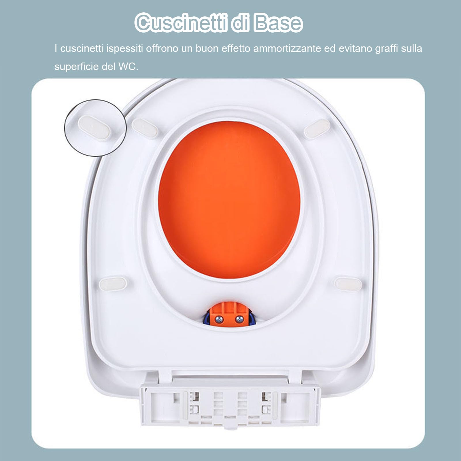Tavoletta WC Familiare con Chiusura Ammortizzata a Forma di O, | Sedile WC con Sgancio Rapido, Copriwater 2 in 1 con Sedile per Bambini, Duroplast, Giallo, 44x37cm