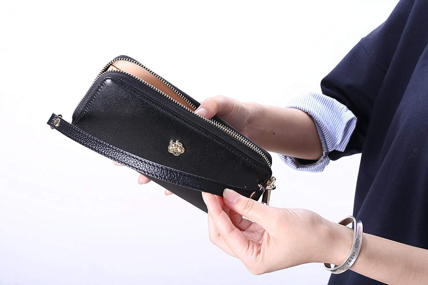 VanEnjoy Genuine Leather Wristlet Keychain Hand Strap image 3