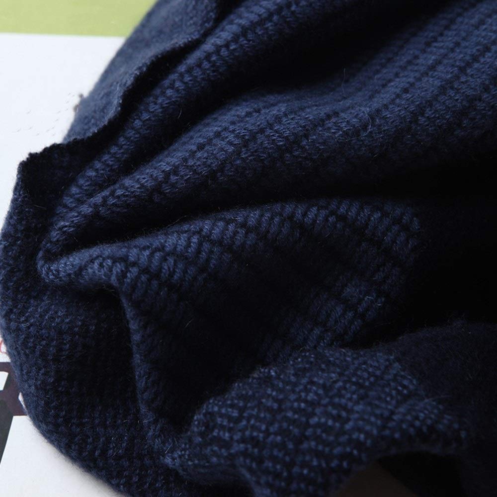 Bufanda de Invierno Para Hombre Suave y cómodo caliente de terciopelo a rayas bufanda azul bastante ligero los hombres en invierno Mantón