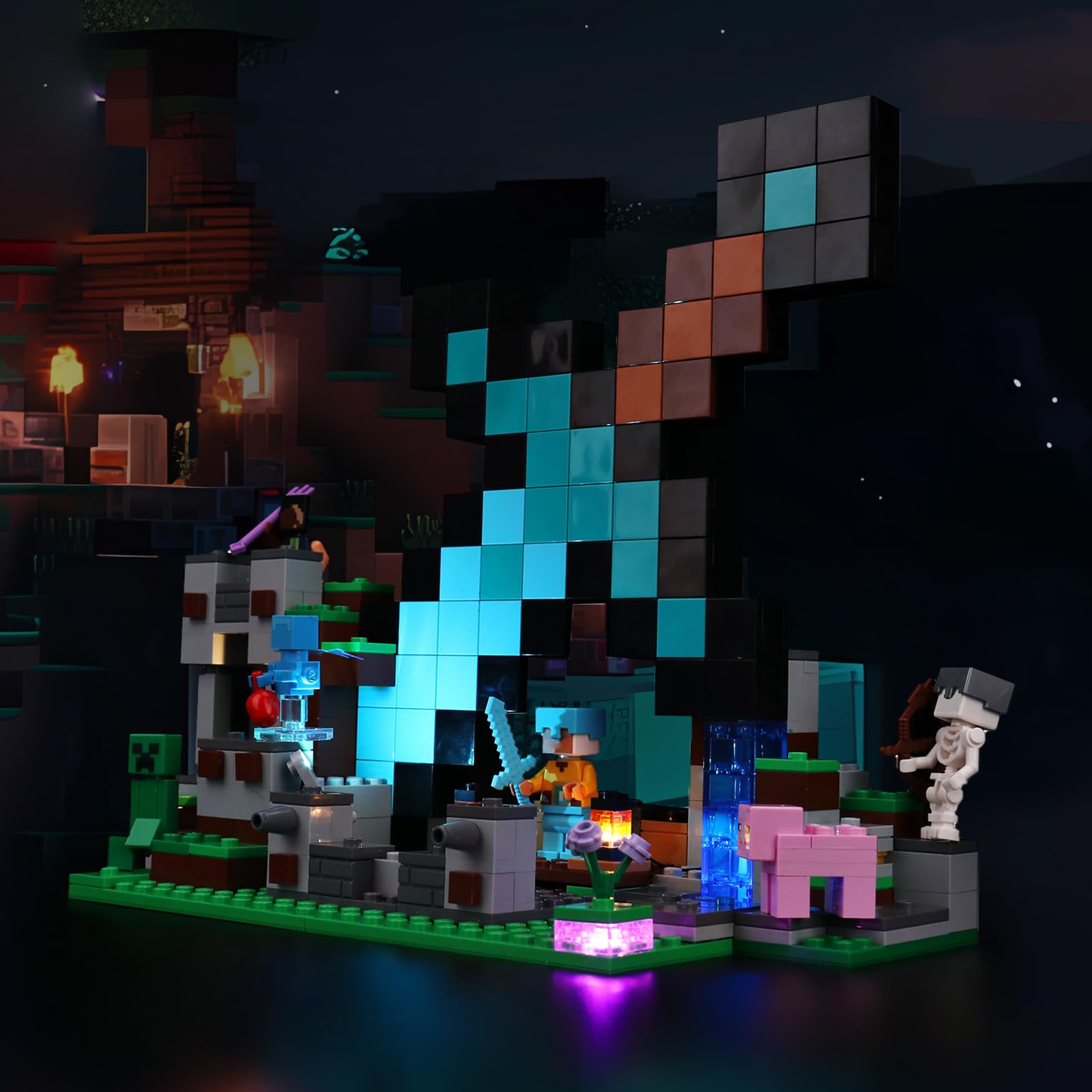 Brickshining LED Lighting Compatible with Lego The Sword Outpost 21244, Light Kit Compatible with Lego 21244, Giving Light to Model, NOT Included The Model Set(Classic Edition)