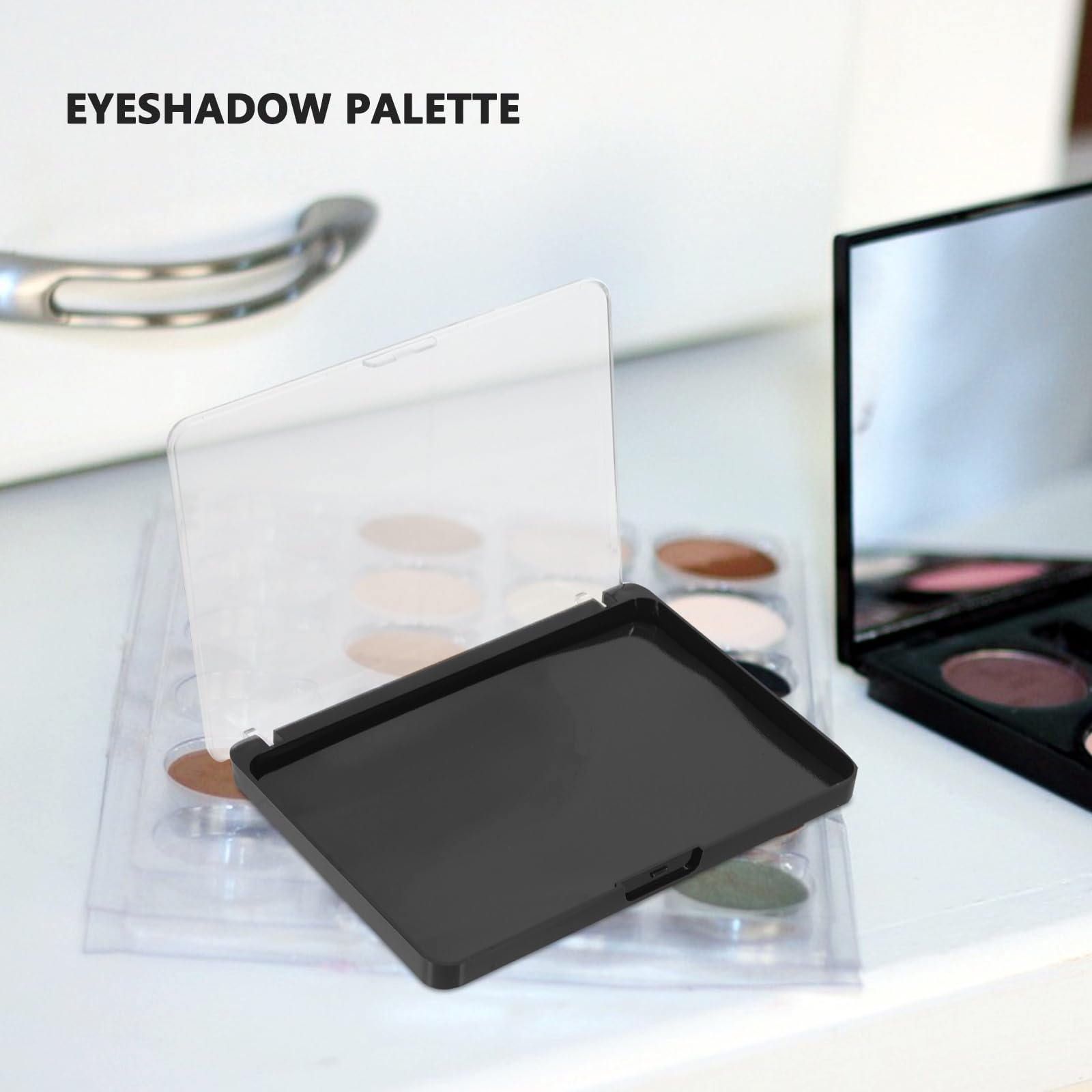 Hohopeti Palette di Ombretti Magnetiche Vuote 3 Pezzi, Vassoio Porta Cosmetici in Plastica Chiusura Magnetica, Contenitore Trucco Compatto per Organizzazione Professionale