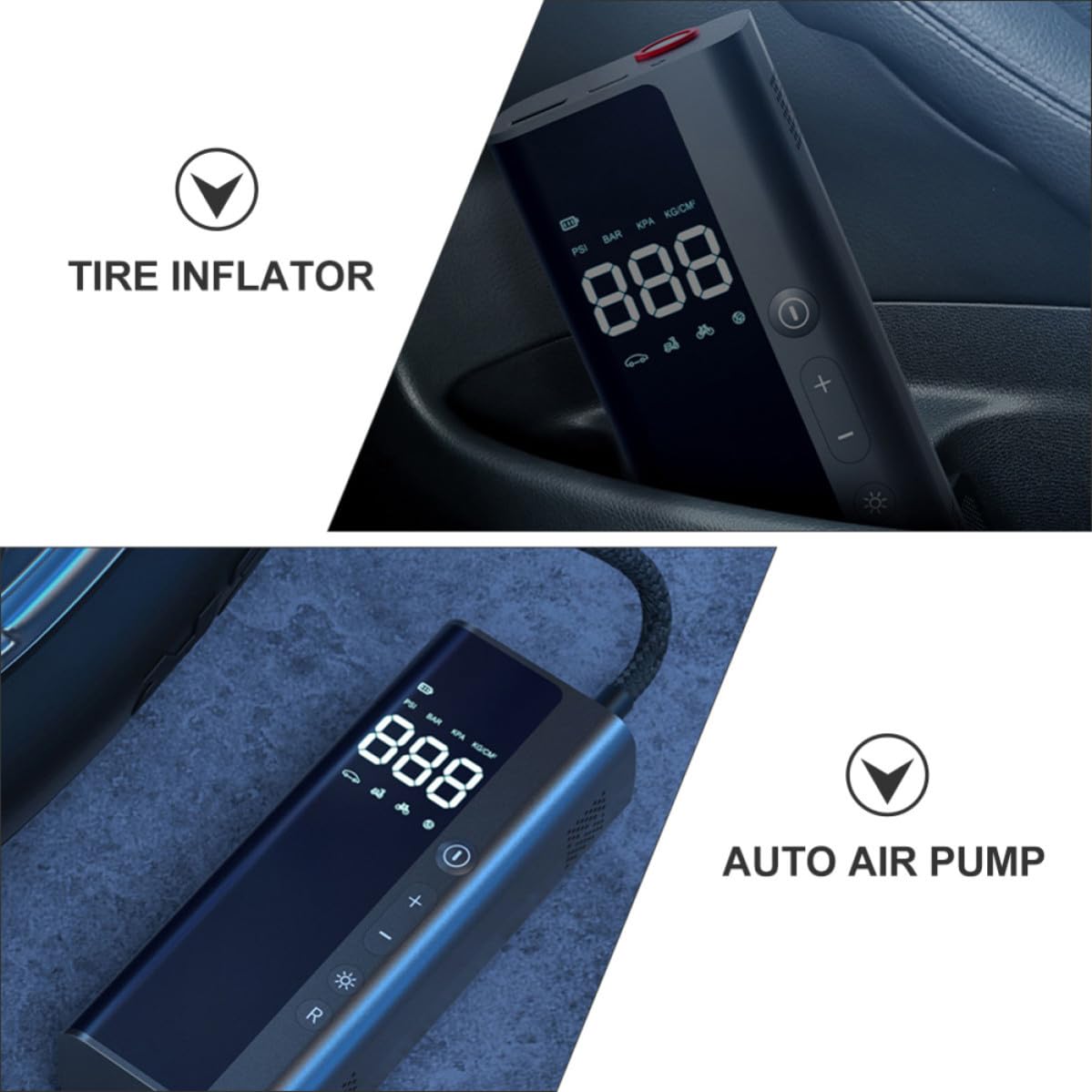 Inflador de Neumáticos para Coche 7,4v 60w Lectura de Presión