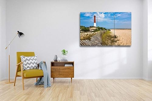 Miniatura 2 de Barnegat - Faro, arena, playa, valla de dunas, Nueva Jersey, impresión en lienzo, arte de pared, fotografía moderna, decoración del hogar, patrón