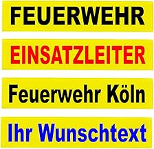 Reflexschild Rückenschild Zitronengelb leuchtgelb reflektierend mit Wunschtext individuell wie RETTUNGSDIENST FEUERWEHR NOTARZT in 15x5cm, 13x2,5cm, 30x5cm 38x8cm, 40x8cm, 42x8cm, 38x16cm (28x8cm)