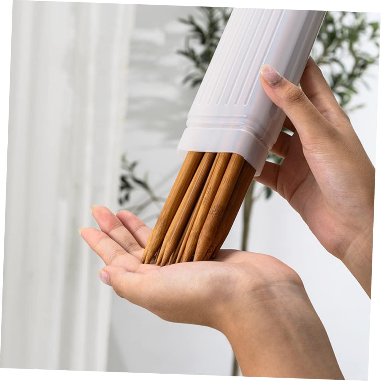 PERSELOSO 5pcs Knitting Needle Tube Plastic Storage for Sewing Needles Crochet Hooks Embroidery Tools Container for Organized Craft Supplies