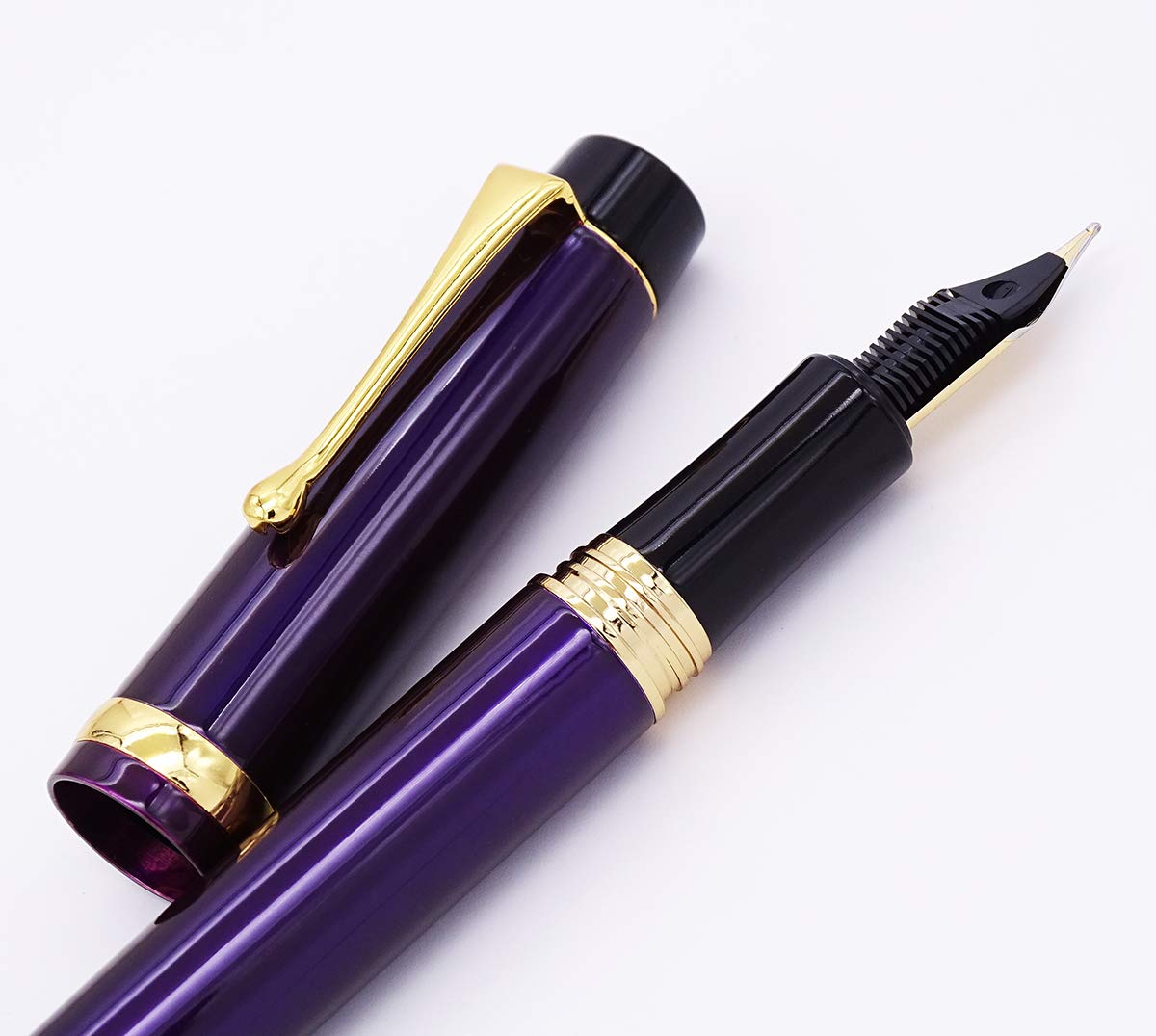 Jinhao Stylo plume en métal violet avec convertisseur de recharge