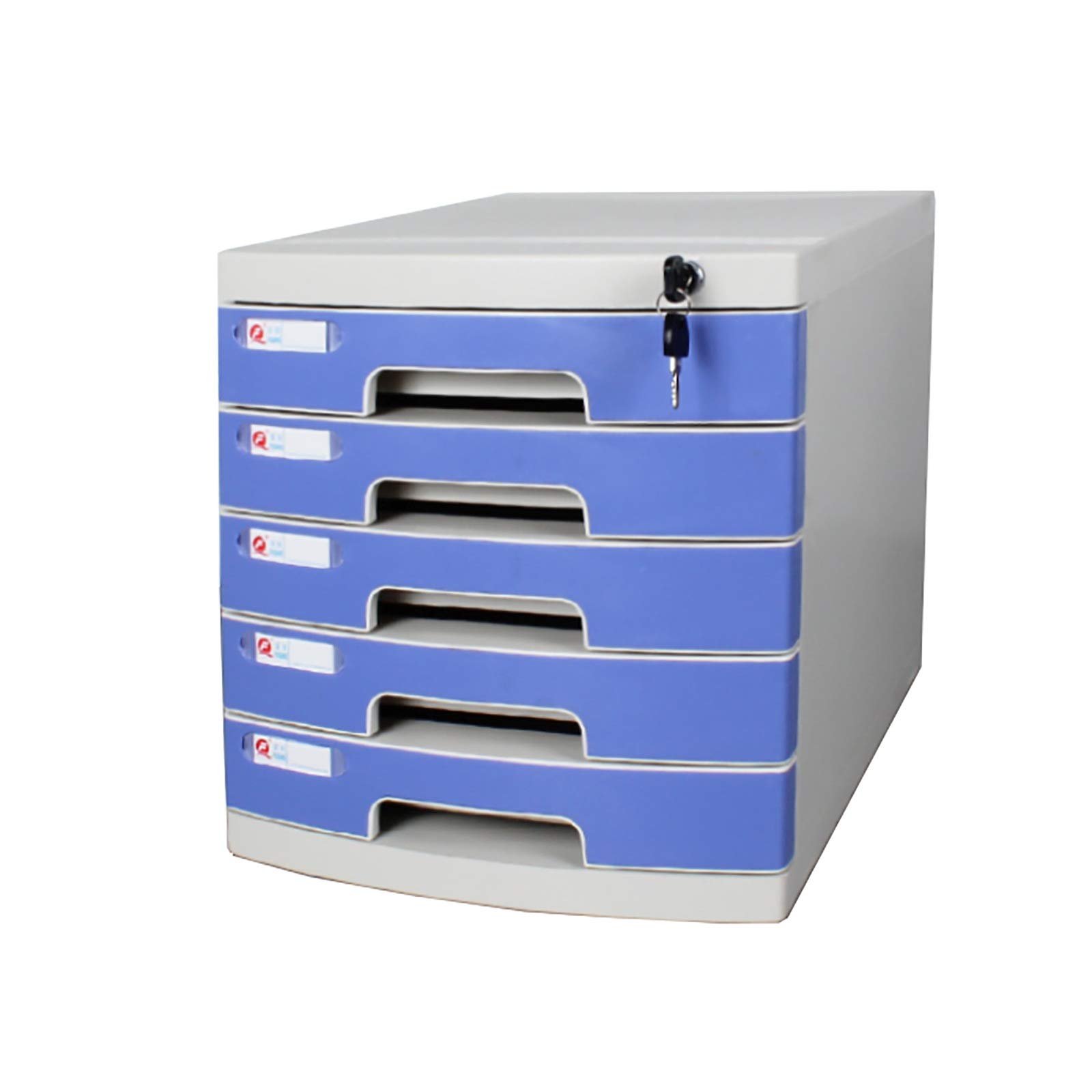 Aioneer Blue Lockable Filing Cabinet A4 Desk Organizer Storage Drawers Unit For Office Secure Document Storage Stylish Office Supplies Efficient File Organization-Blue